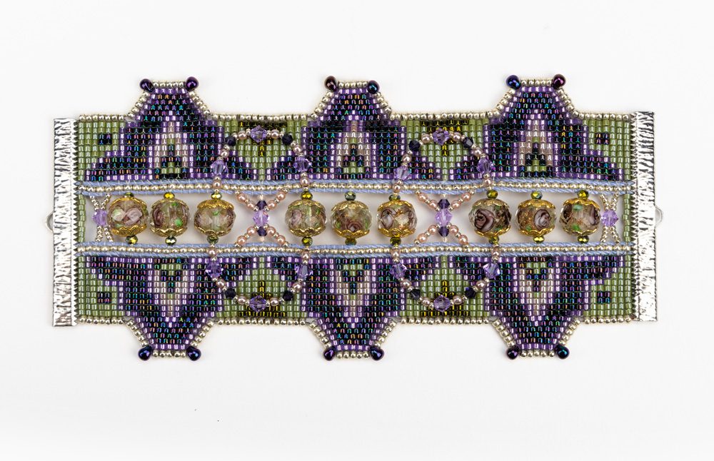 A close up of the pattern on a bracelet